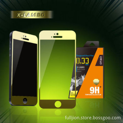 Color tempered-glass screen protector for iPhone 5/5C/5S